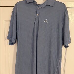 Rhoback Patterned Blue Polo